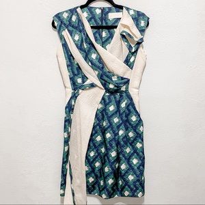 Peter Pilotto Abstract Print Green Cocktail Dress